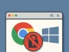 Google Chrome bloqueará la ejecución del navegador con privilegios de administrador para mejorar la seguridad Ilustración digital en 2D que muestra una ventana del navegador Google Chrome junto al logotipo de Windows, con un símbolo de candado tachado en rojo superpuesto, representando la desactivación de los permisos de administrador para mejorar la seguridad en sistemas Windows. El fondo es azul y la composición transmite una sensación de protección y control.