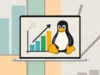Linux alcanza el 6% del mercado de escritorio según datos del gobierno estadounidense Ilustración en estilo plano que muestra al pingüino Tux, la mascota de Linux, junto a un gráfico de barras en ascenso que representa el crecimiento de la cuota de mercado del escritorio Linux. Las barras tienen distintos colores y un gran flecha negra apuntando hacia arriba enfatiza la tendencia positiva.